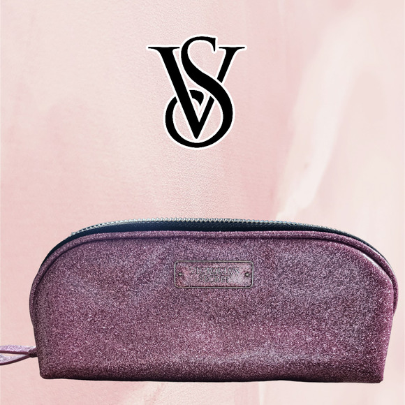 Victoria's Secret Handbags - Victoria's Secret Pink Glitter Sparkle Makeup Bag